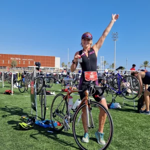 End of the Barcelona Triathlon - swim, cycle, run