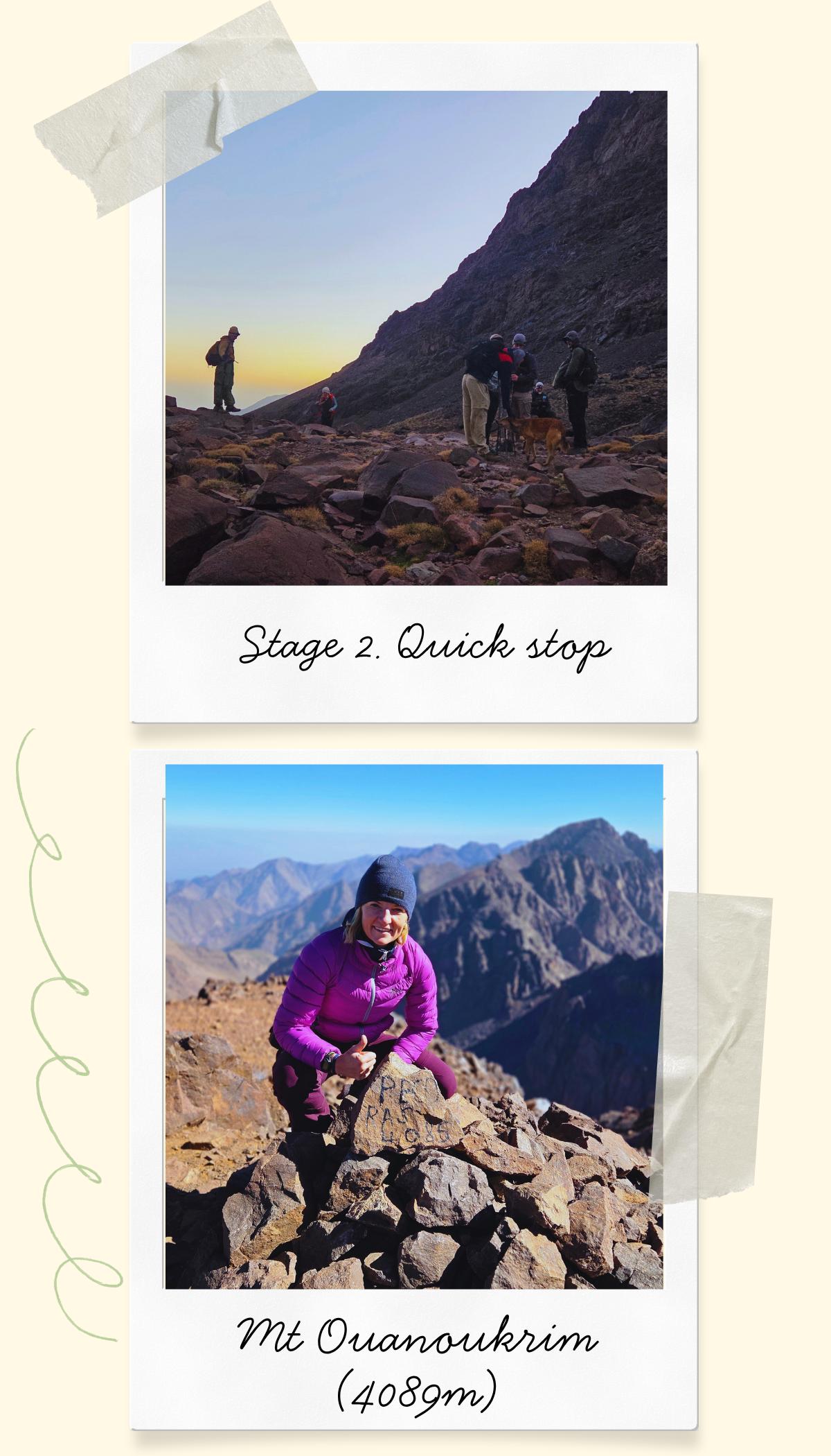 At the top of Ouanoukrim (4,089m) during Stage 2 of the climb from the Toubkal Refuge toward the Ouanoukrim Twins.