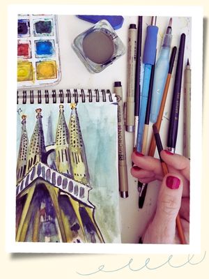 Sketching in a decluttered room to spark creativity